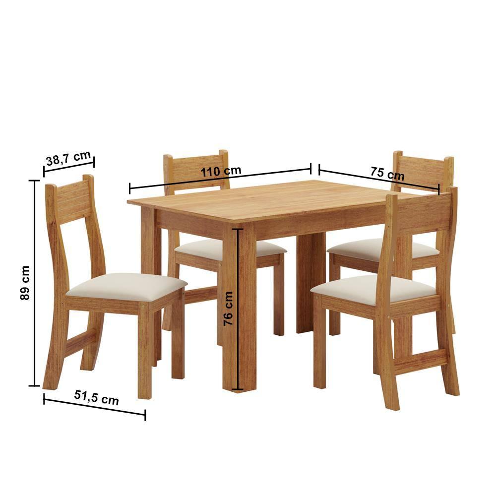 Mesa de Jantar Retangular Viero Tulipa com 4 Cadeiras Estofadas e Revestidas em Veludo - 5