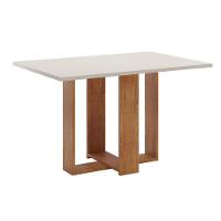 Mesa de Jantar Retangular Viero Caiena com 4 Cadeiras Estofadas e Revestidas em Veludo - 3