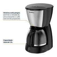 Cafeteira Elétrica Britânia BCF32A 30 xícaras - Preto e Inox - 7