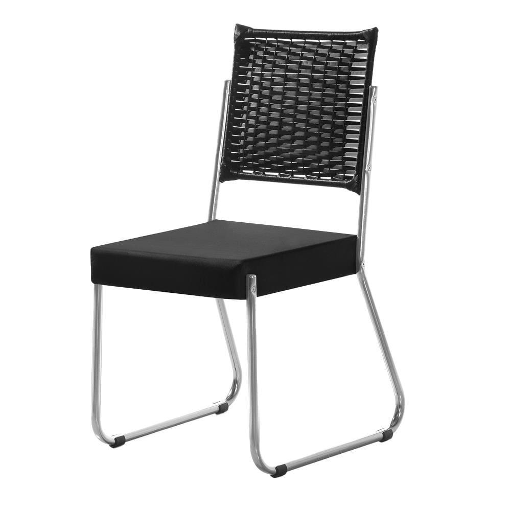 Cadeira de Jantar Aço Nobre Claudia com Assento Estofado e Revestimento Suede - 1