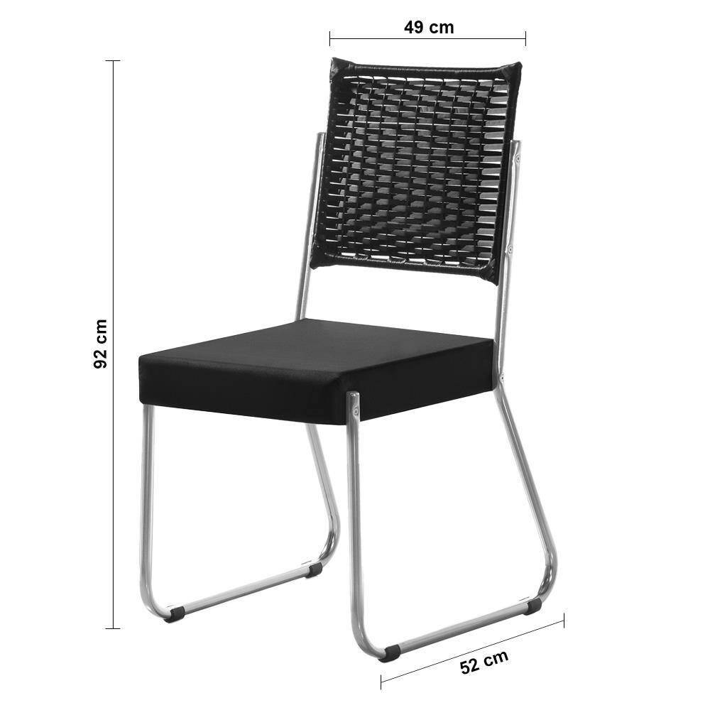 Cadeira de Jantar Aço Nobre Claudia com Assento Estofado e Revestimento Suede - 2