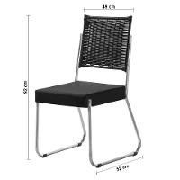 Cadeira de Jantar Aço Nobre Claudia com Assento Estofado e Revestimento Suede - 2