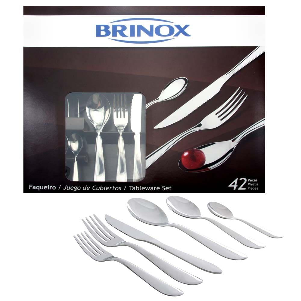 Faqueiro Brinox Bellagio em Aço Inox 5103/118 - 42 peças - 1