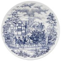 Aparelho de Jantar 20 Peças Oxford Biona Donna Cena Inglesa Azul e Bege em Cerâmica - 3