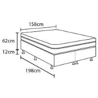 Cama Box Queen Size Portobel Potenza Platinun com Molas LFK e Pillow Top 74x158x198cm - Bege Claro - 3