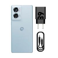 Smartphone Motorola Edge 50 Fusion 5G Ligth Blue com Snapdragon, 256GB, Sony AI Camera, 8GB + 8G de RAM Boost, Tela 6.7", IP68 e NF - 6