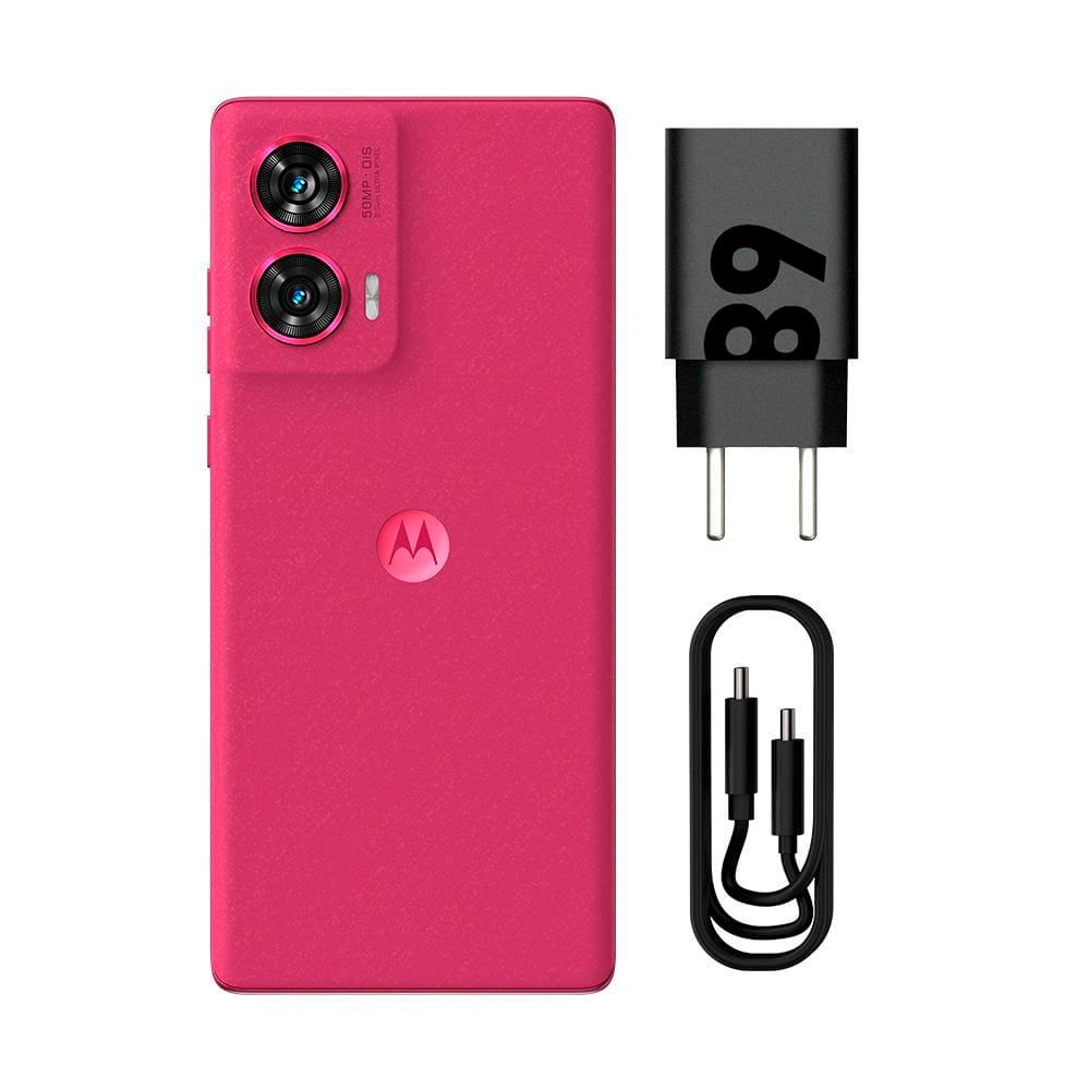 Smartphone Motorola Edge 50 Fusion 5G Pink com 256GB, Tela 6.7”, 8GB RAM, Câmera com Moto AI, IP68 e Processador Snapdragon - 6