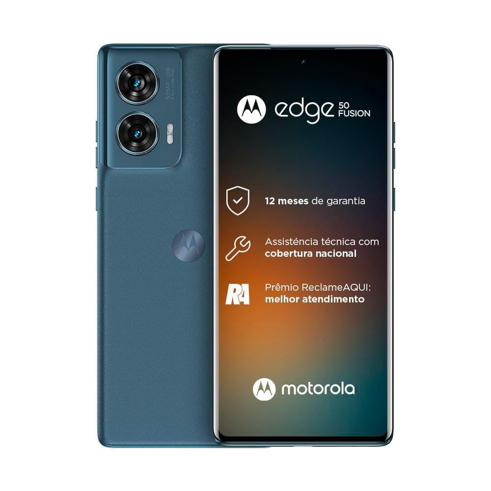 Smartphone Motorola Edge 50 Fusion 5G Blue Teal 256GB, Tela 6.7”, 8GB RAM, Câmera com Moto AI, IP68 e Processador Snapdragon - 8