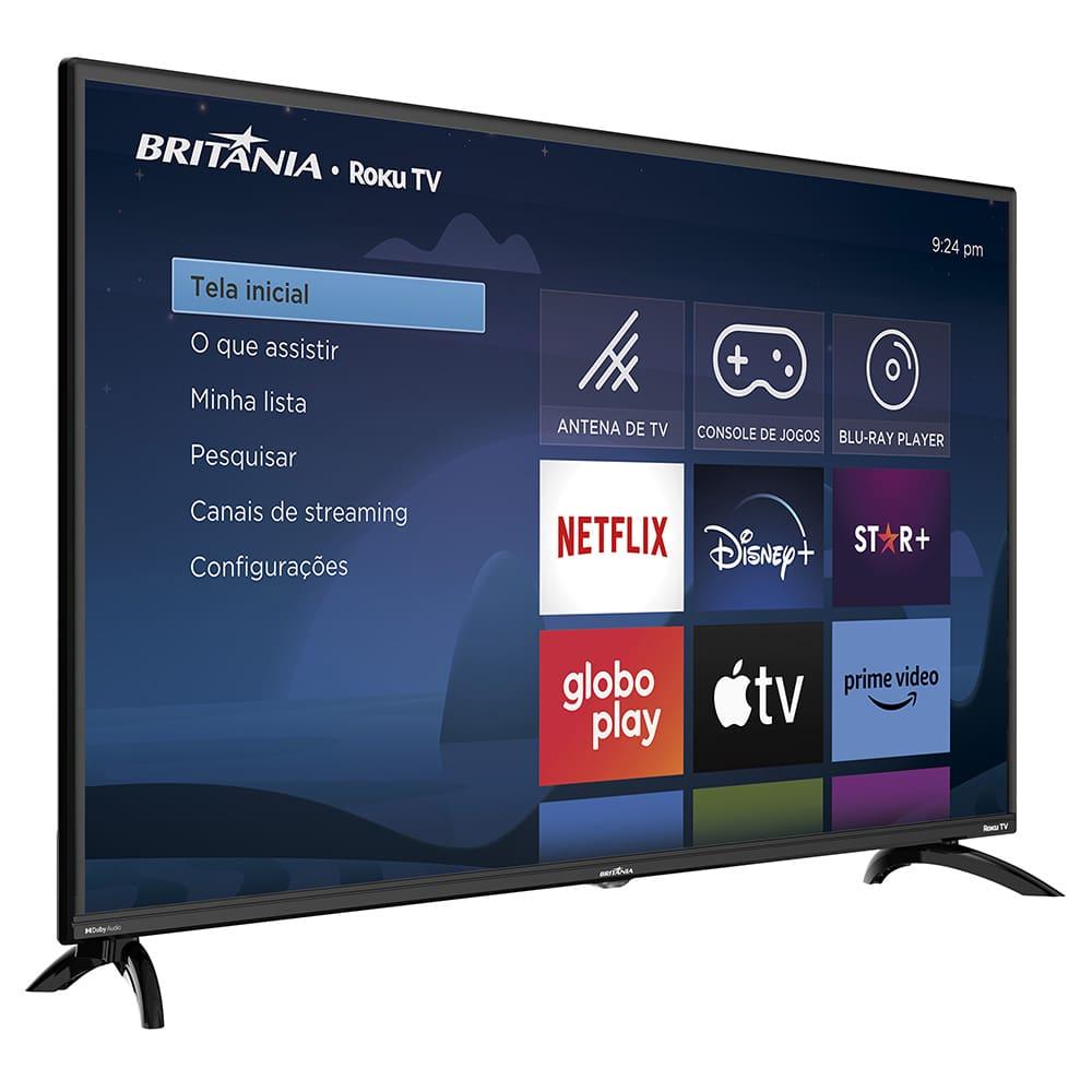Smart TV LED 42" Britânia BTV42G6FR2CP com Tela Plana, Wi-Fi, HDMI e USB - 8