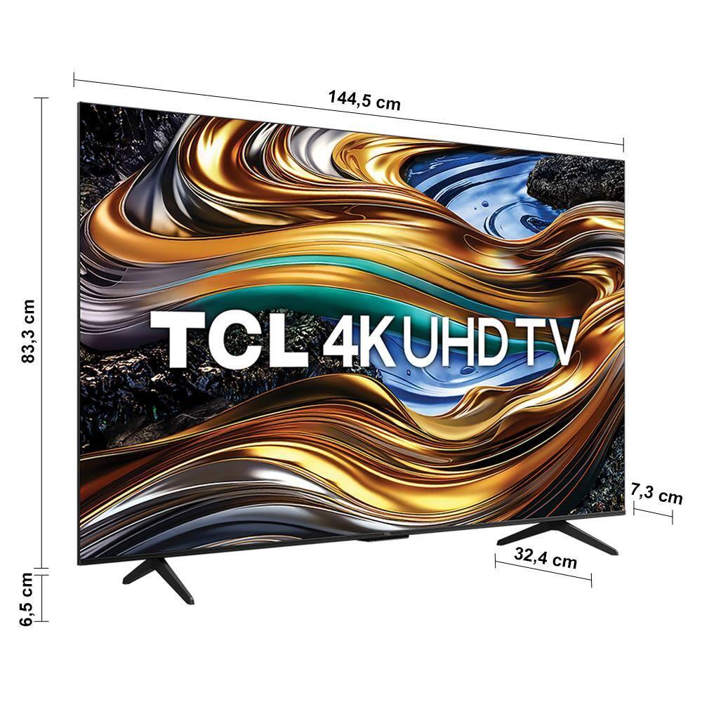 Smart TV 65” 4K UHD TCL 65P755 com Processador AIPQ, Google TV, Wi-Fi, Bluetooth, Google Assistente, Dolby Vision e Atmos - 6