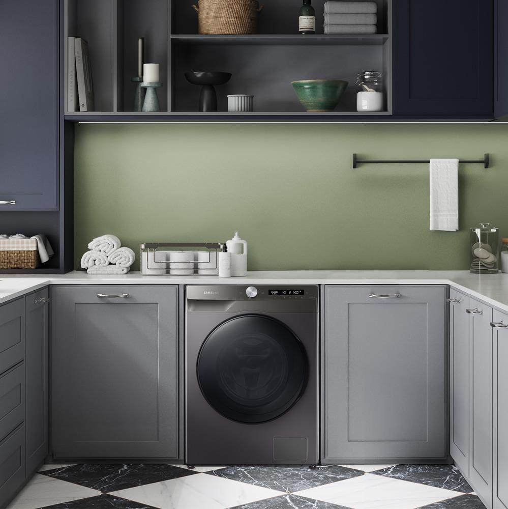 Lava e Seca Samsung 13Kg Smart WD13T504 3 em 1 com Ecobubble e AirWash - Inox - 6