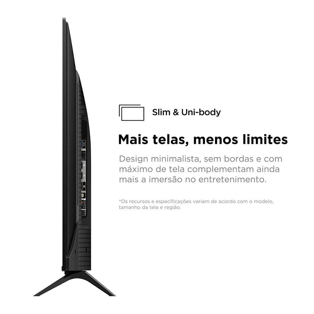 Smart TV 43” Ultra HD 4K TCL 43P755 LED com Google TV, Dolby Vision e Atmos, HDR10+, Wi-Fi, Bluetooth, Google Assistente e Design sem Bordas - 9