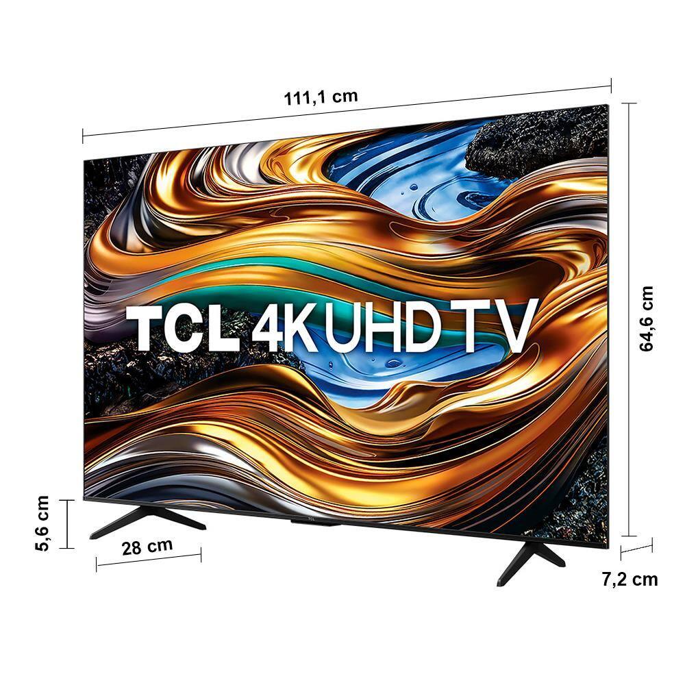 Smart TV 50” 4K TCL 50P755 Ultra HD LED Google TV Dolby Vision Atmos Sem Bordas - 7