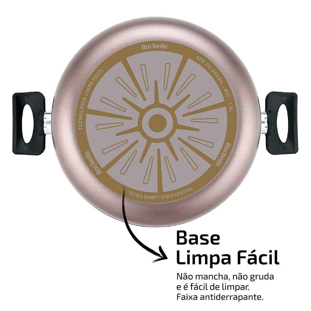 Conjunto de Panelas 7 Peças Rochedo Imusa Talent com Antiaderente Tefal - Cinza - 9