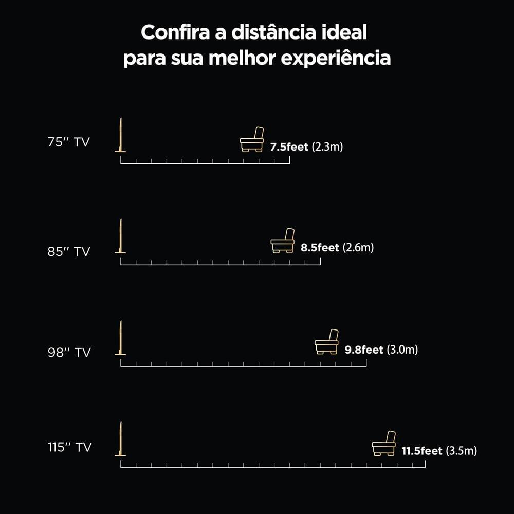 Smart TV 65" QLED 4K TCL Mini LED 65C755 com processador AIPQ, Google TV, HDR10+, Wi-Fi, Google Assistente, Dolby Vision e Atmos - 7