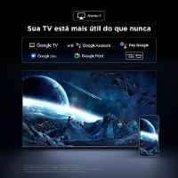 Smart TV 75" QLED 4K TCL Mini LED 75C755 com Processador AIPQ, Google TV, HDR10+, Wi-Fi Dual Band, Bluetooth Integrado, Google Assistente, Dolby Visio - 6