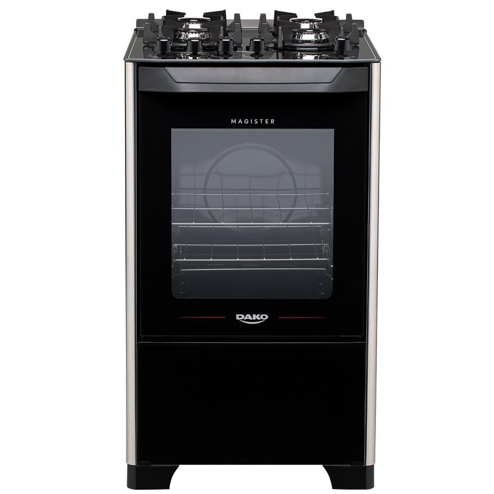 Fogão Dako 4 Bocas Magister Mesa de Vidro Acendimento Automático Bivolt Preto - 1