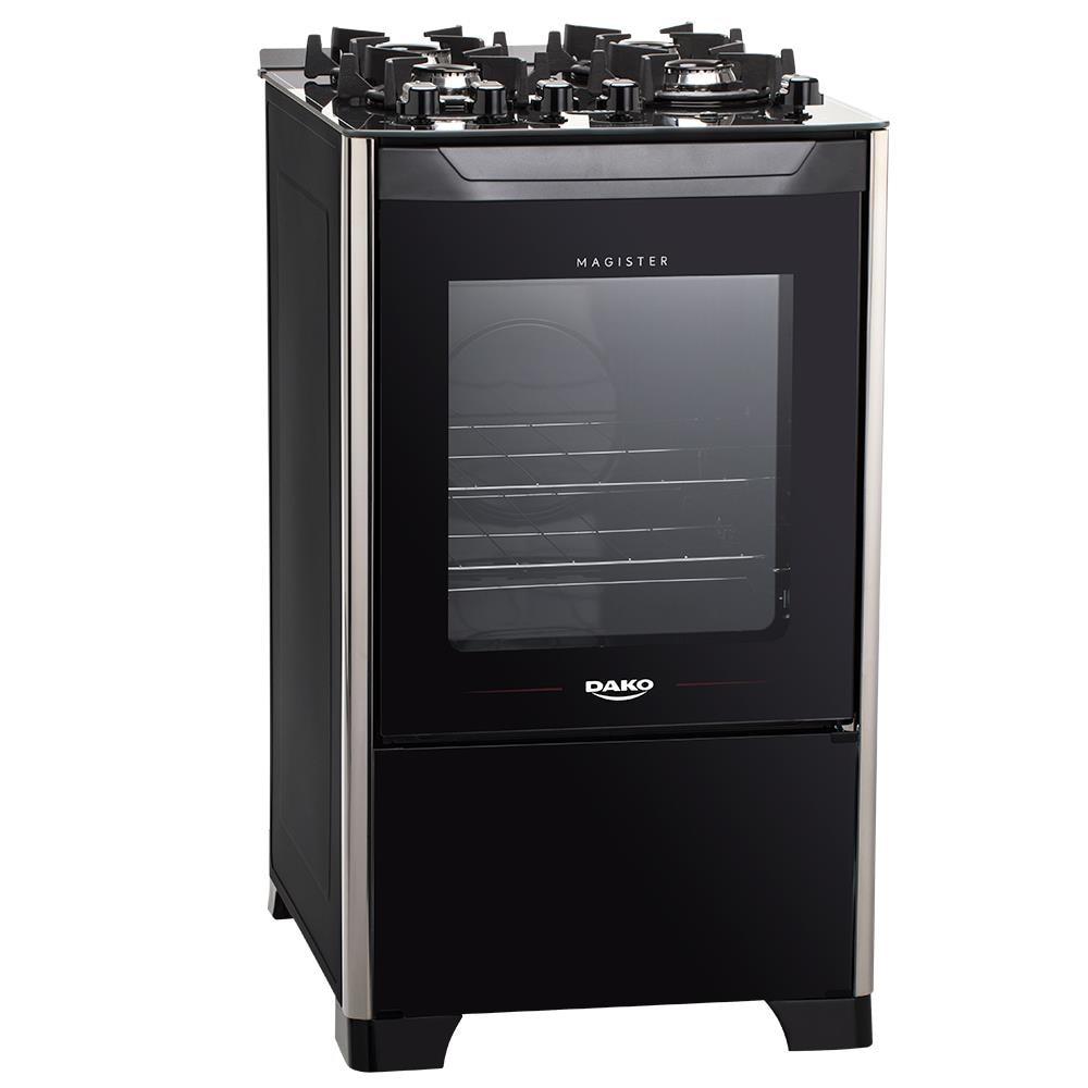 Fogão Dako 4 Bocas Magister Mesa de Vidro Acendimento Automático Bivolt Preto - 2