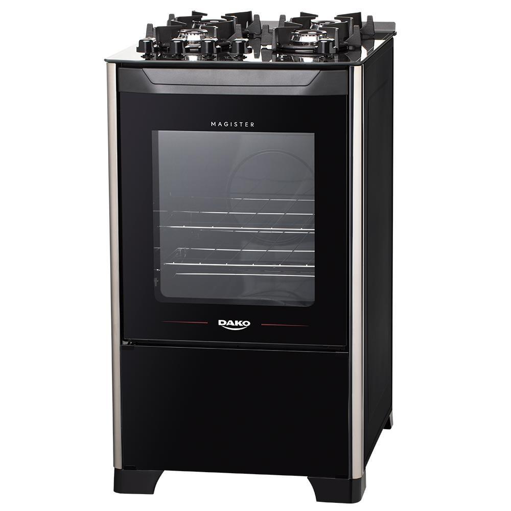 Fogão Dako 4 Bocas Magister Mesa de Vidro Acendimento Automático Bivolt Preto - 3