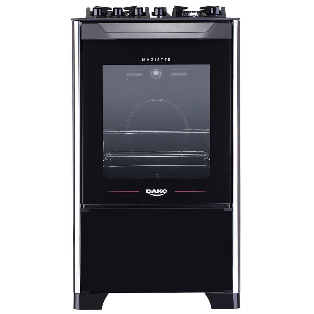 Fogão Dako 4 Bocas Magister Mesa de Vidro Acendimento Automático Bivolt Preto - 9