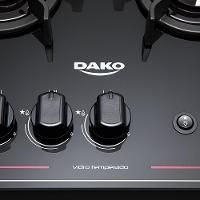 Fogão Dako 4 Bocas Magister Mesa de Vidro Acendimento Automático Bivolt Preto - 6