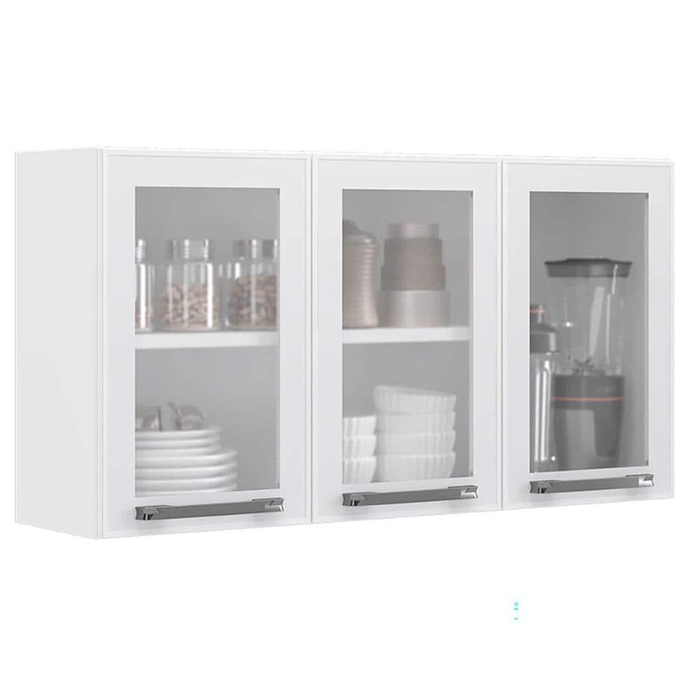 Armário Aéreo Triplo Itatiaia Florença com 3 Portas e 2 Prateleiras - 105cm de largura - 1