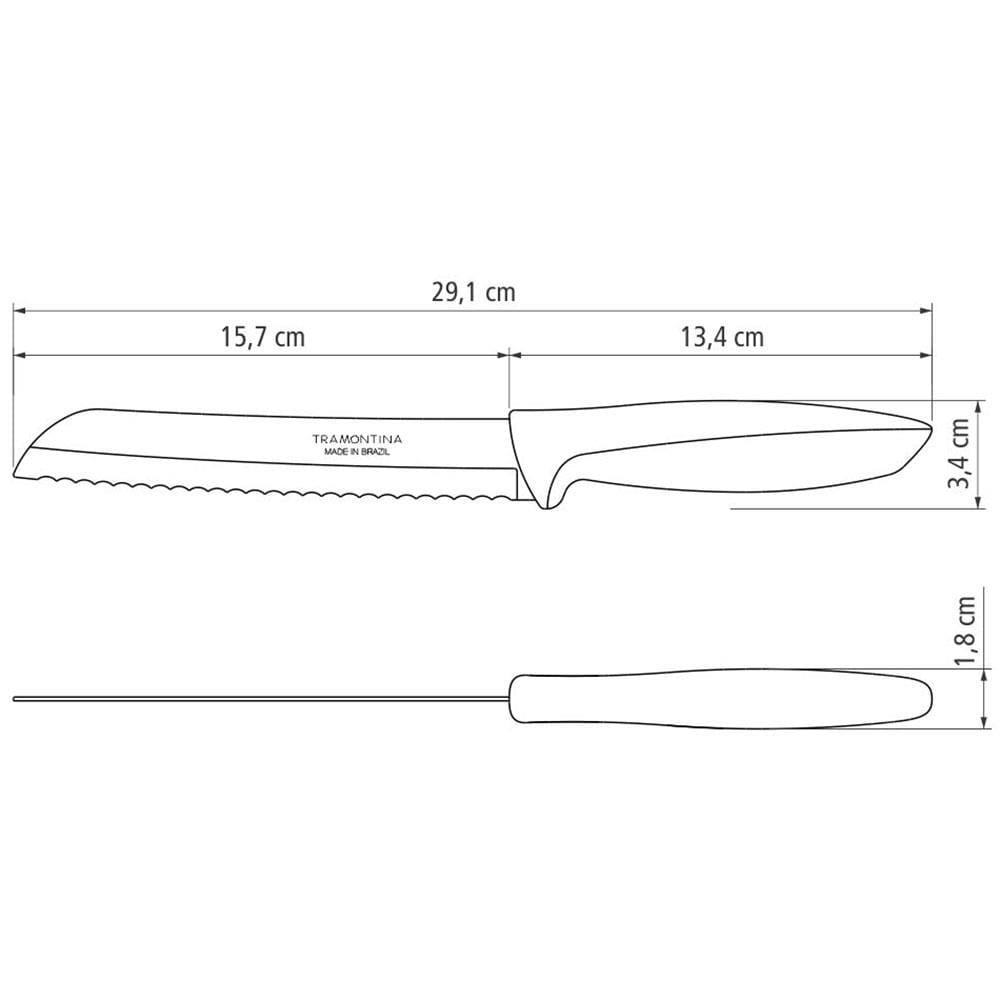Conjunto de Facas Tramontina Plenus com Tesoura - 6 Peças - 6