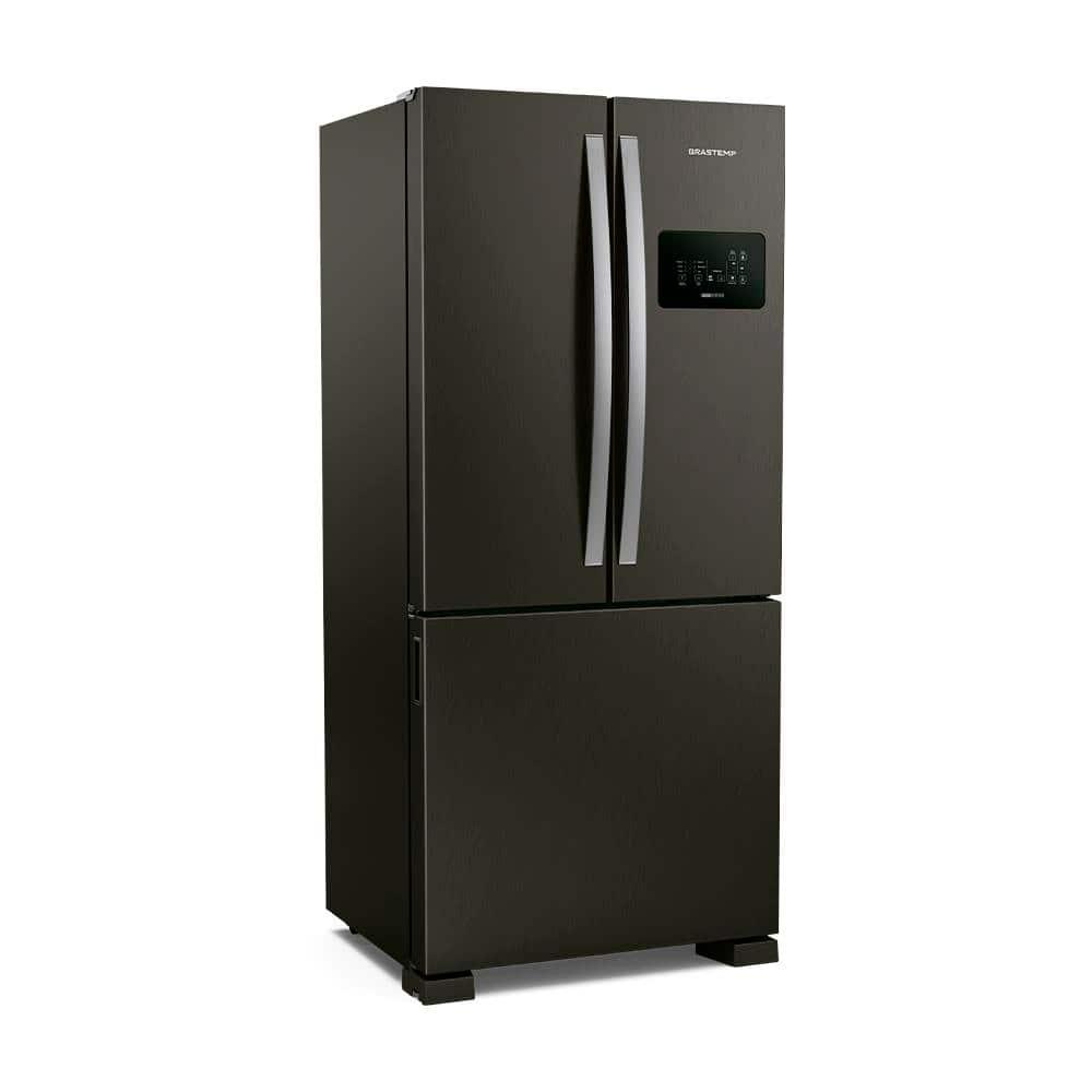 Geladeira Brastemp BRO85AE Frost Free French Door com Tecnologia Inverter e Painel Touch 554 Litros - Black Inox - 1