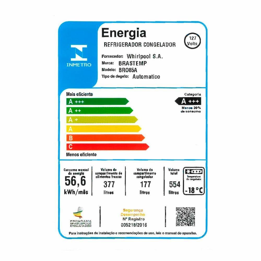 Geladeira Brastemp BRO85AE Frost Free French Door com Tecnologia Inverter e Painel Touch 554 Litros - Black Inox - 9