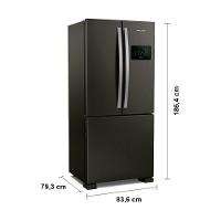 Geladeira Brastemp BRO85AE Frost Free French Door com Tecnologia Inverter e Painel Touch 554 Litros - Black Inox - 9