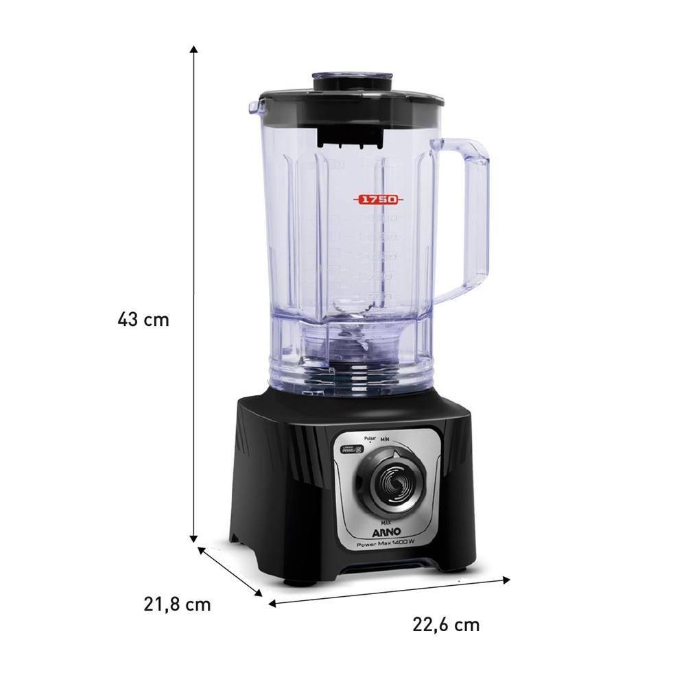 Liquidificador Arno Power Max LN65 Comfort Control 15 Velocidades 1400W - Preto - 10