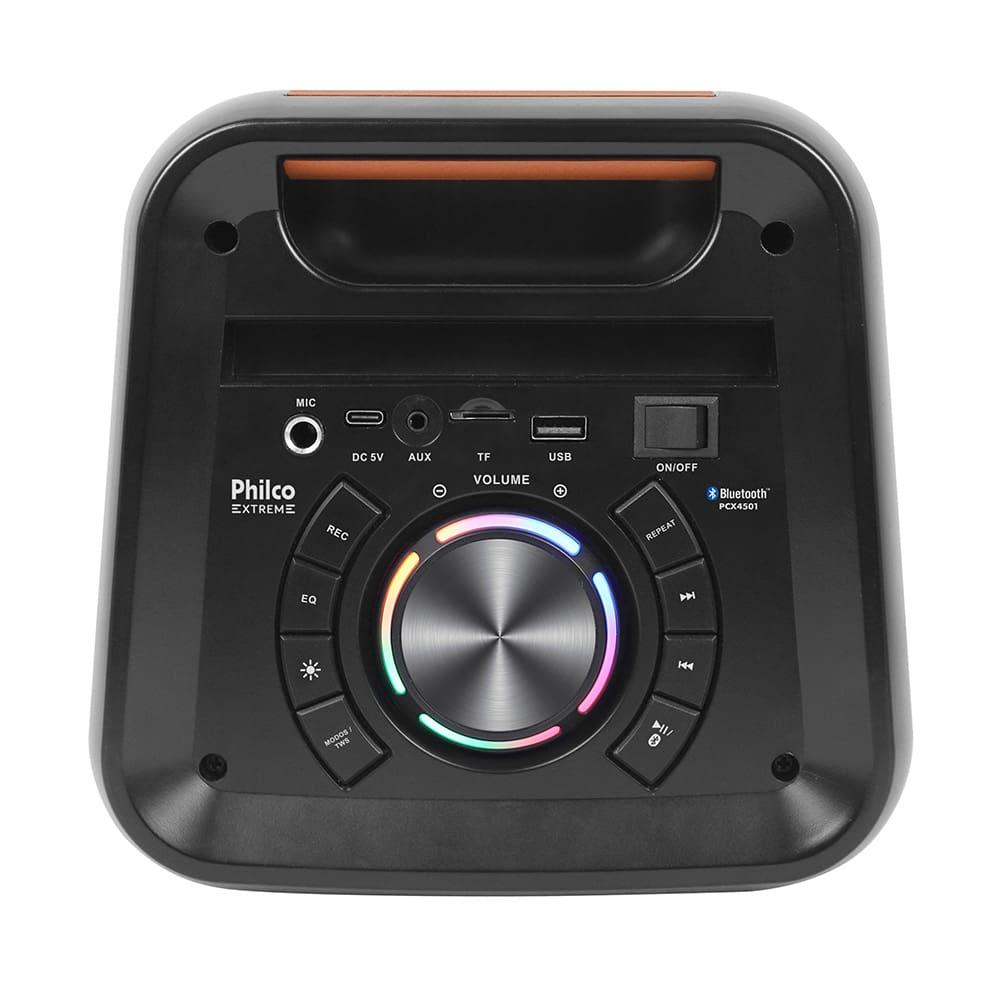 Caixa de Som Amplificada Philco PCX4501 com Bluetooth, Entrada USB e Flash Light - 350W - 3