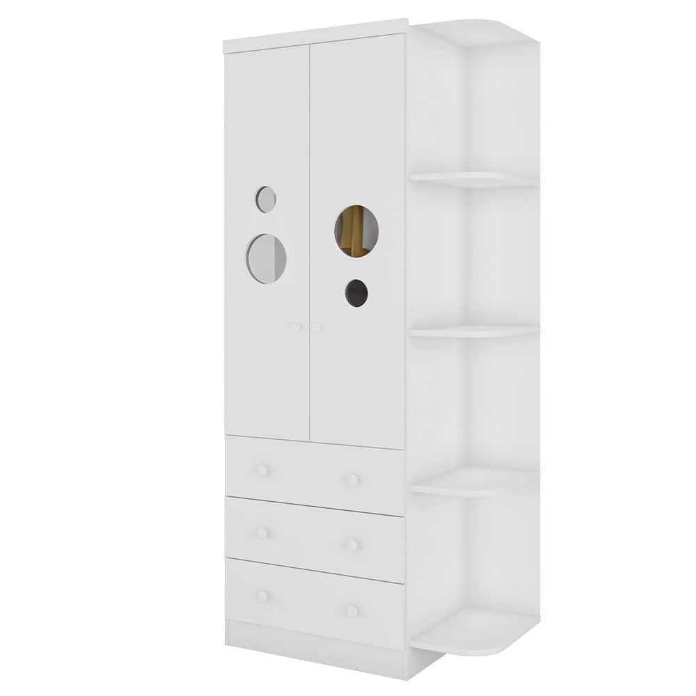 Guarda-Roupa Infantil Peroba Duda Plus com 2 Portas, 3 Gavetas, 5 Prateleiras e 86 cm de Largura - 2