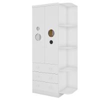 Guarda-Roupa Infantil Peroba Duda Plus com 2 Portas, 3 Gavetas, 5 Prateleiras e 86 cm de Largura - 2