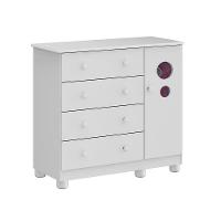 Cômoda Infantil Peroba Duda Plus com 1 Porta, 4 Gavetas, 1 Prateleira e 95,3 cm de Largura - 2