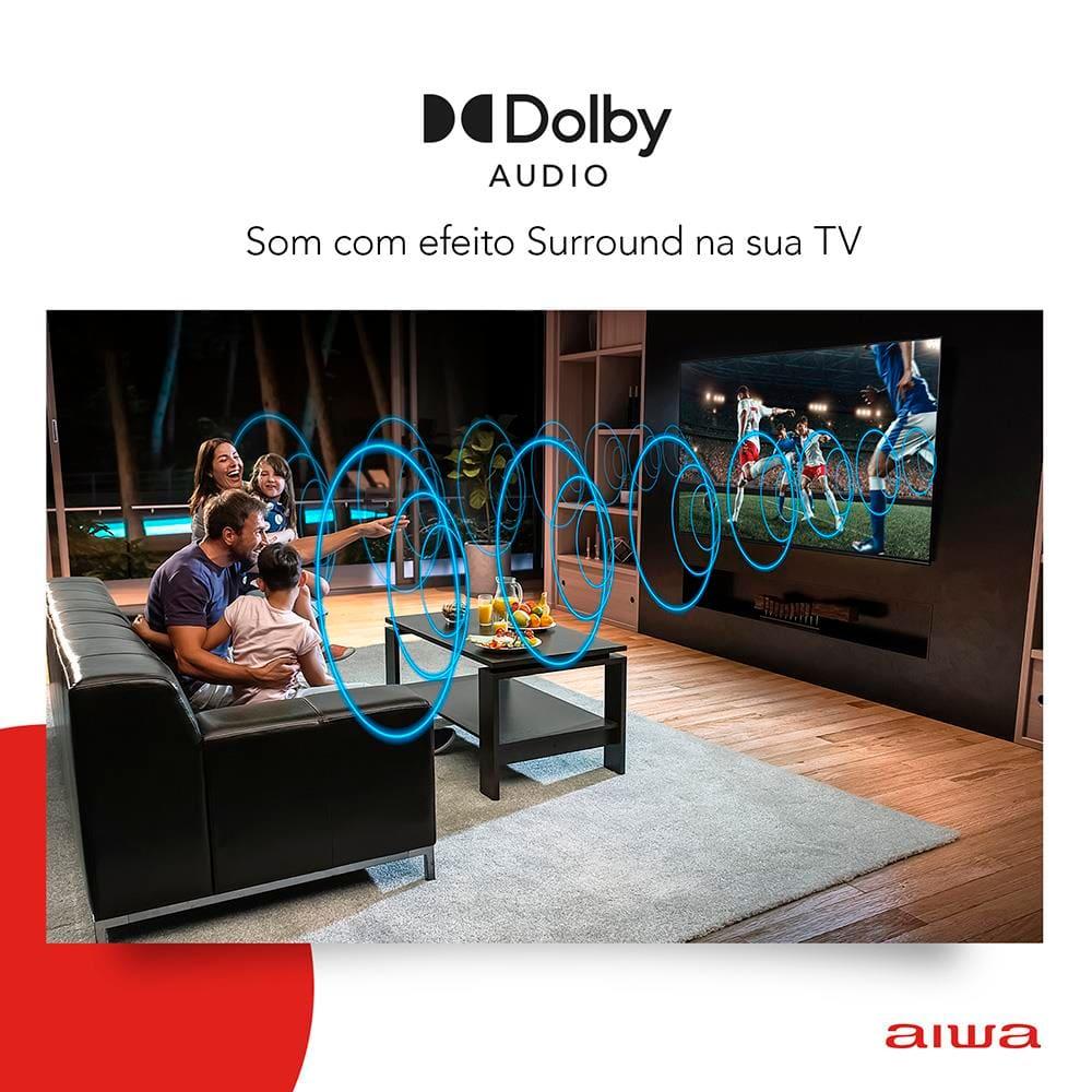 Smart TV 50" 4K Full HD AIWA 50BL02A com Android TV, Dolby Áudio, HDR10+, Wi-fi, Bluetooth, Comando de Voz, Blue Protect e Borda Ultrafina - 3