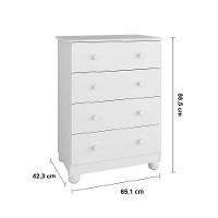 Cômoda Infantil Peroba Duda Plus com 4 Gavetas e 65,1 cm de Largura - 3