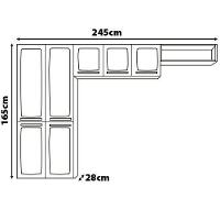 Cozinha Compacta Itatiaia Rose com 7 Portas e 6 Prateleiras - 245cm de largura - 3