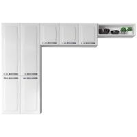Cozinha Compacta Itatiaia Rose com 7 Portas e 6 Prateleiras - 245cm de largura