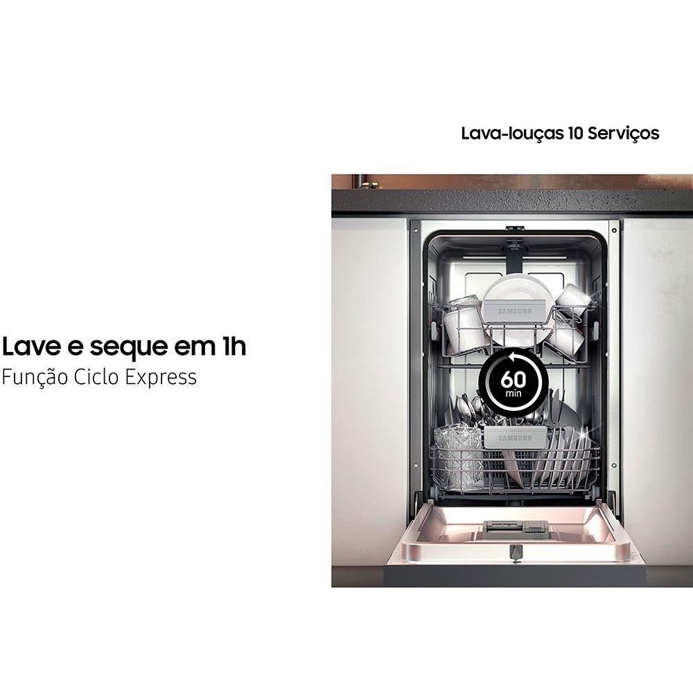 Lava-Louças Samsung DW50C6070FG/AZ 10 Serviços com Display de LED 110V – Black Inox - 9