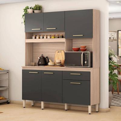Cozinha Compacta Demóbile Álamo com 6 Portas e 1 Gaveta - 160 cm de Largura