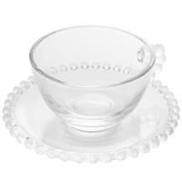 Conjunto com 4 Xícaras e Pires para Chá Wolff Pearl em Cristal - 180 ml - 5