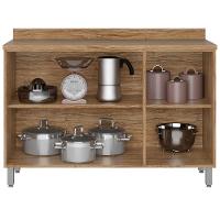 Balcão Triplo Bartira Topázio UP com 3 Portas e 1 Prateleira - 120,1cm de largura - 2