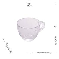 Conjunto com 4 Xícaras para Café Wolff Pearl em Cristal - 80 ml - 6