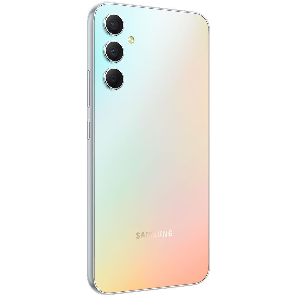 Smartphone Samsung Galaxy A34 5G Prata 128GB, 6GB, Processador Octa-Core, Câmera Tripla Traseira, Selfie de 13MP, Tela Infinita de 6.6" 120Hz - 6