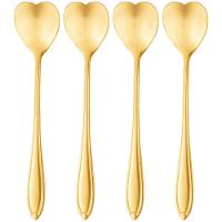 Conjunto de Colheres para Chá Wolff Heart em Aço Inox Dourado - 4 Peças - 1