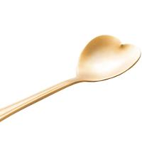 Conjunto de Colheres para Chá Wolff Heart em Aço Inox Dourado - 4 Peças