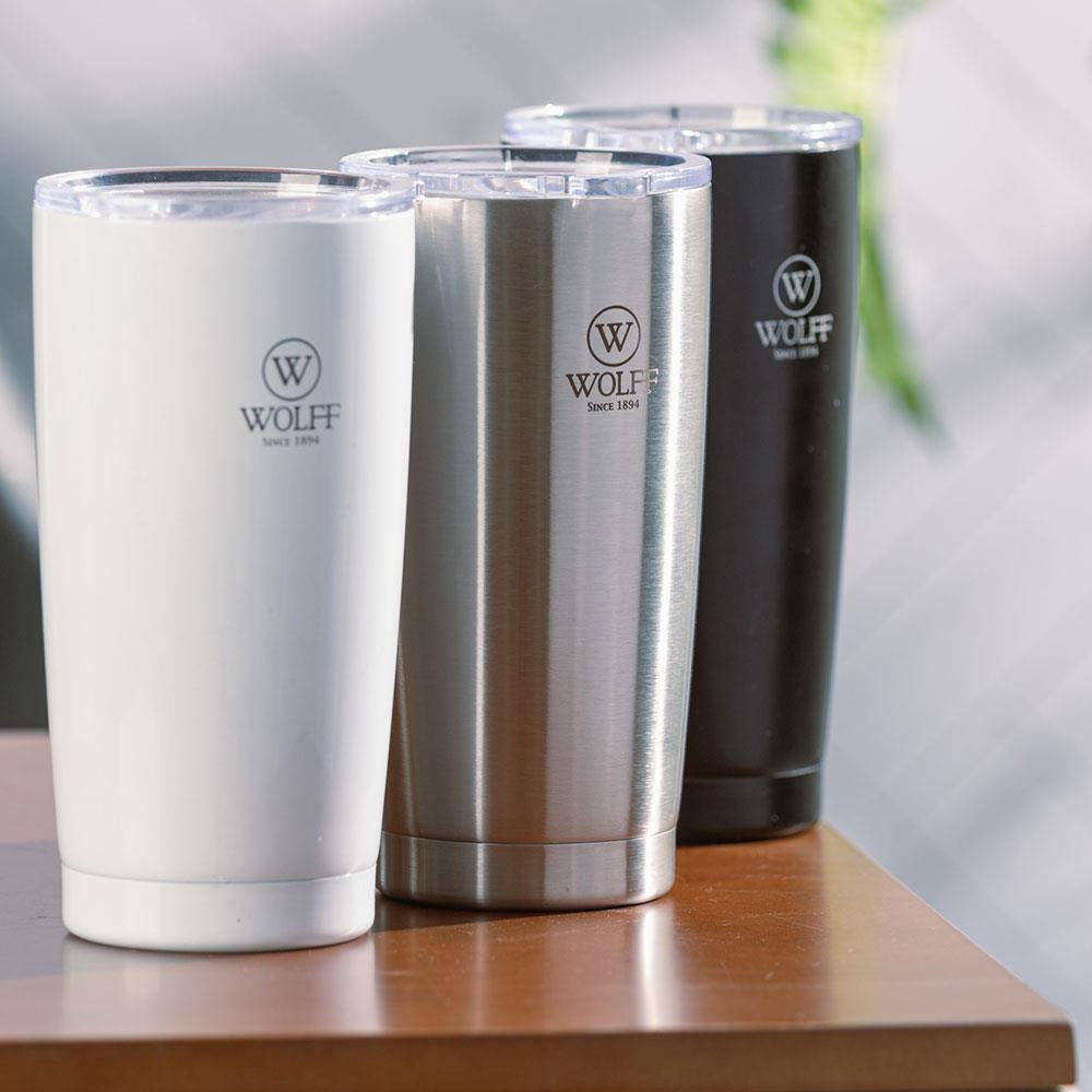 Copo Térmico Wolff 28899 com Tampa e Parede Dupla Inox - 600 ml - 6