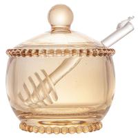 Meleira com Dosador Wolff Pearl em Cristal Âmbar - 11,5 x 10,5 cm - 1