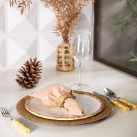 Prato Raso Wolff Bambu em Melamina Branco - 27 cm - 8